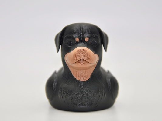 Rottweiler Duck 3D Printed Guard Dog Figurine