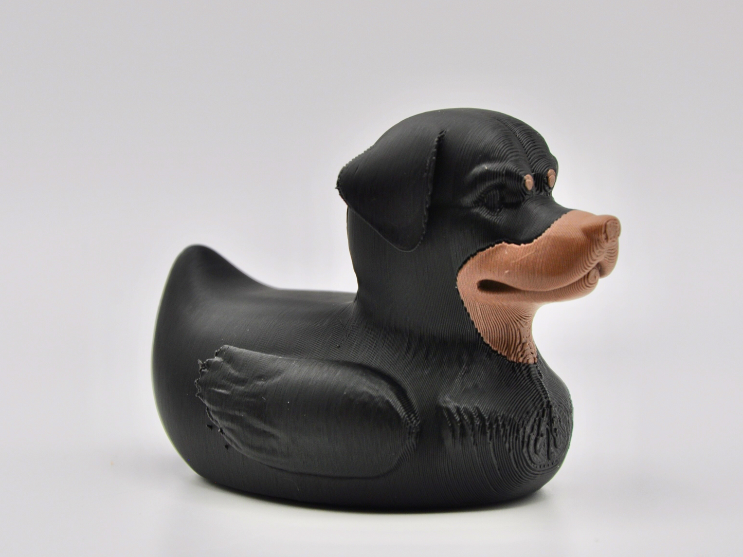 Rottweiler Duck 3D Printed Guard Dog Figurine