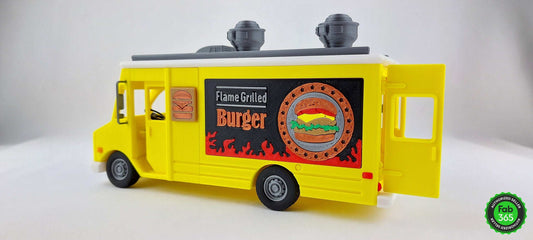 3D Printed Burger Food Truck Model: Collectible 1/48 Scale Replica - 3DEvricPrinting