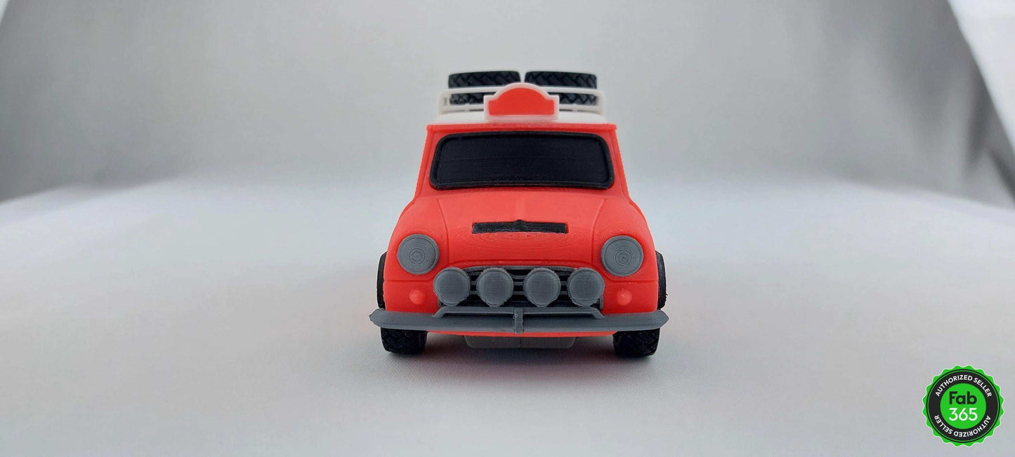 3D Printed Mini Cooper-S Rally Car Model: British Racing Legend (1/24 Scale) - 3DEvricPrinting