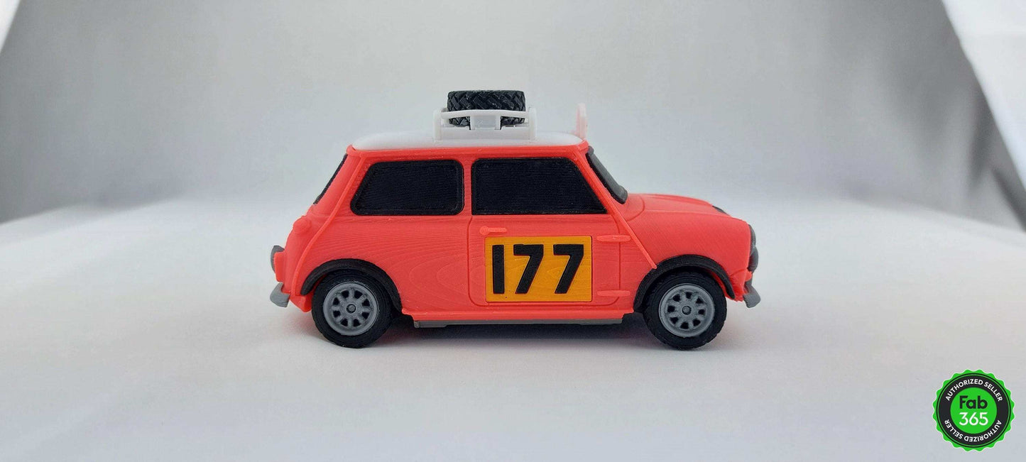 3D Printed Mini Cooper-S Rally Car Model: British Racing Legend (1/24 Scale) - 3DEvricPrinting