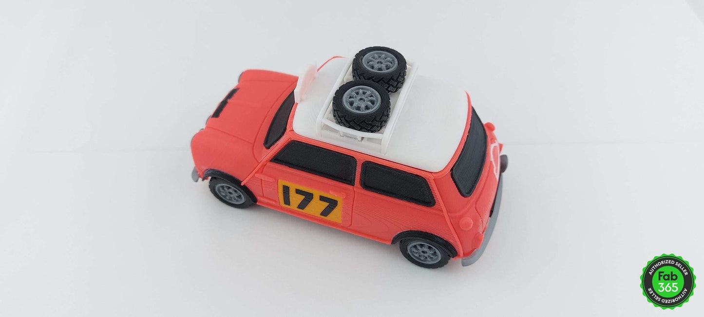 3D Printed Mini Cooper-S Rally Car Model: British Racing Legend (1/24 Scale) - 3DEvricPrinting