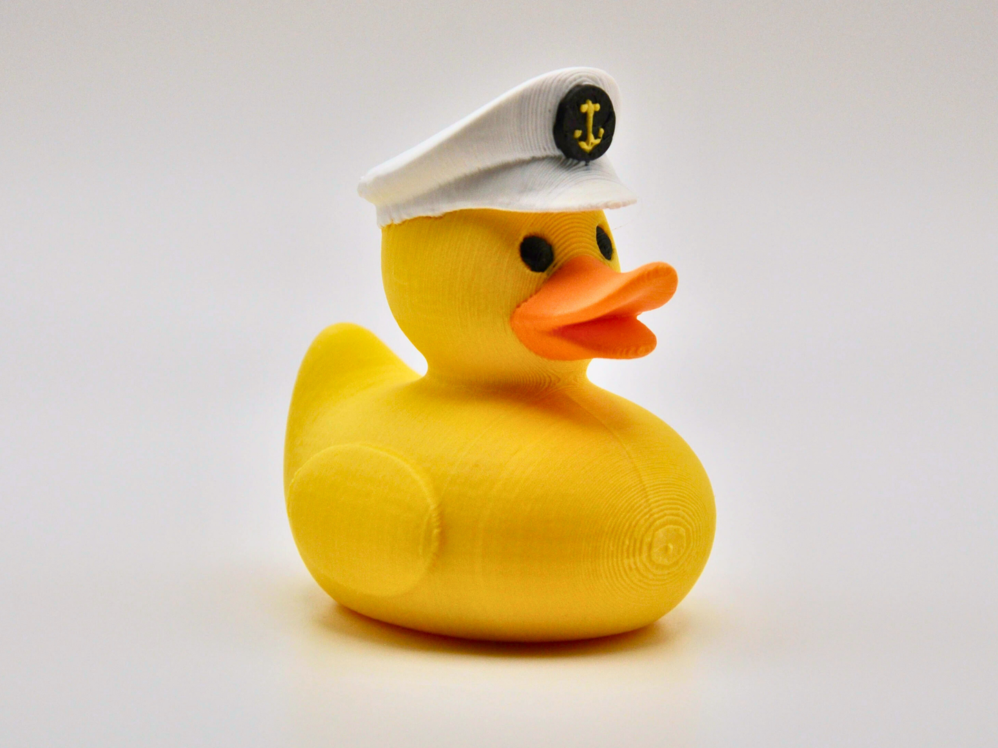 Captain's Hat Duck 3D Printed Nautical Commander Figurine