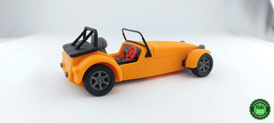 Caterham Super Seven R300 Retro Car 3D Printed Orange Replica - 3DEvricPrinting