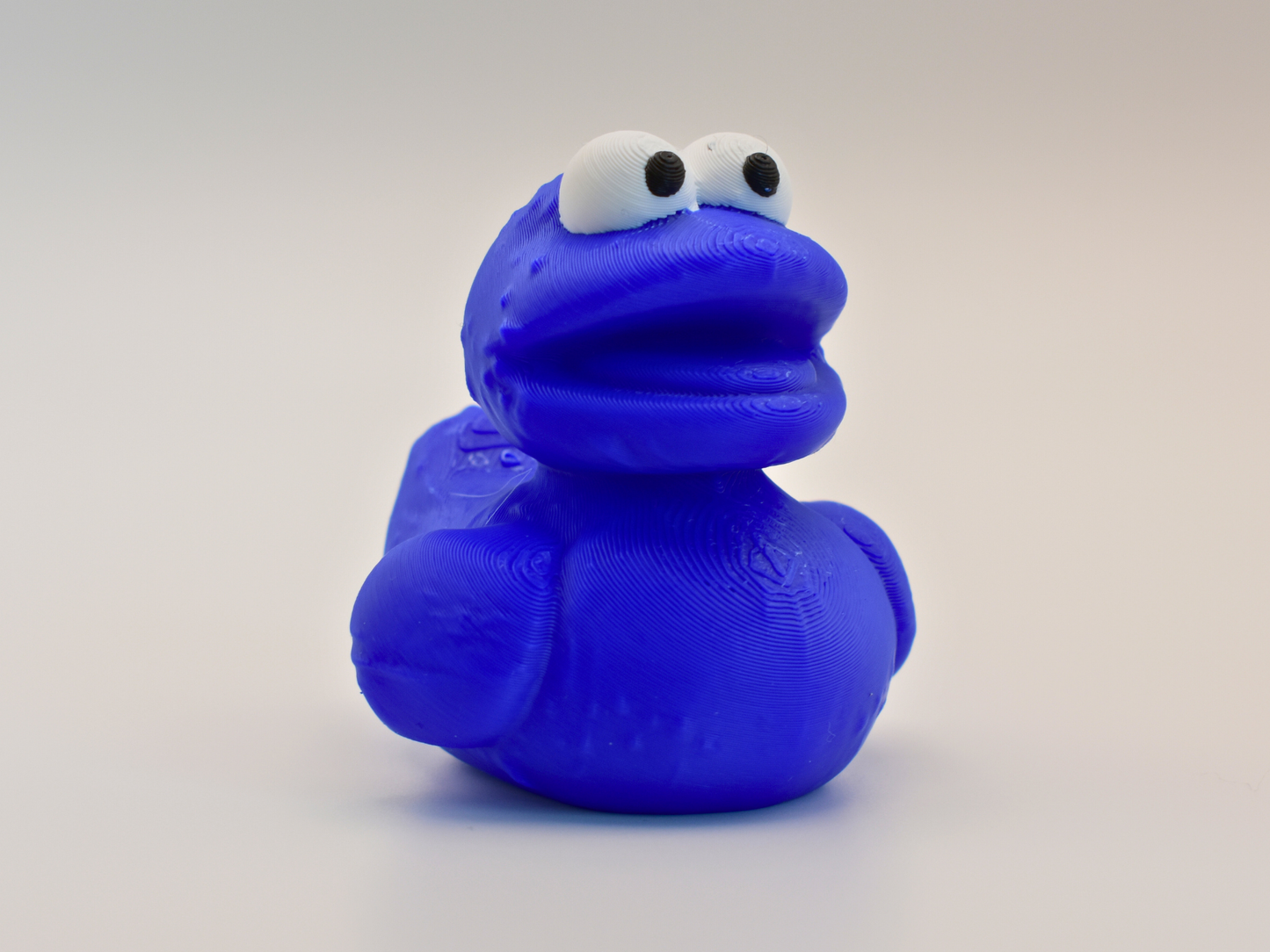 Cookie Monster Duck 3D Printed Sesame Street Character Figurine