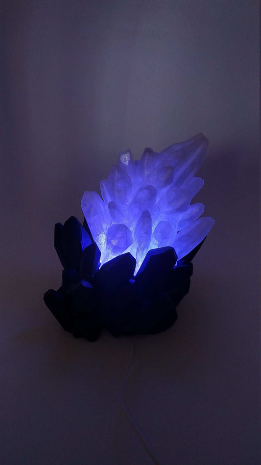Crystal LED Lamp: Multicolor 3D Printed USB Table Light - 3DEvricPrinting