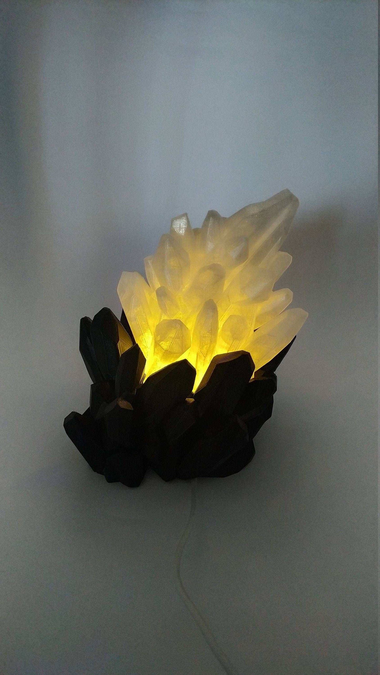 Crystal LED Lamp: Multicolor 3D Printed USB Table Light - 3DEvricPrinting