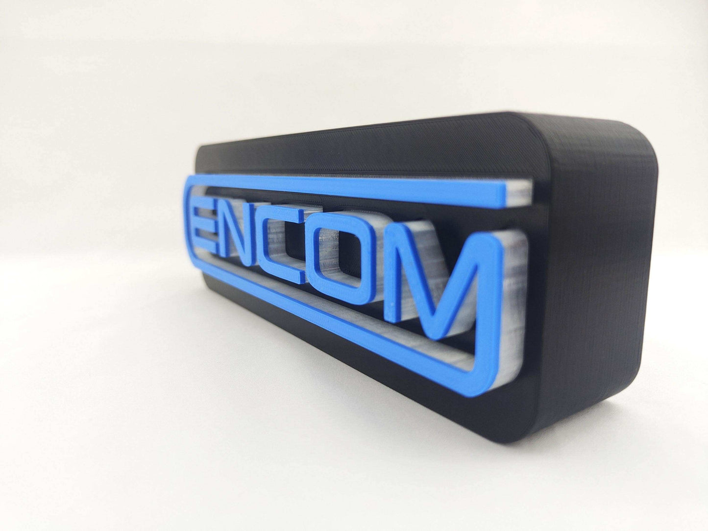 Encom Corporation Logo LED Lamp – 3D Printed Tron‑inspired Lightbox Sign, Iconic Sci‑Fi Desk Decor & Gift for Movie Fans, Gamers - 3DEvricPrinting