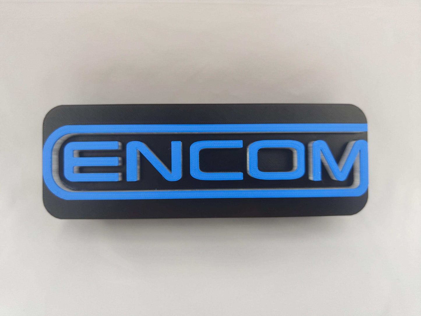Encom Corporation Logo LED Lamp – 3D Printed Tron‑inspired Lightbox Sign, Iconic Sci‑Fi Desk Decor & Gift for Movie Fans, Gamers - 3DEvricPrinting