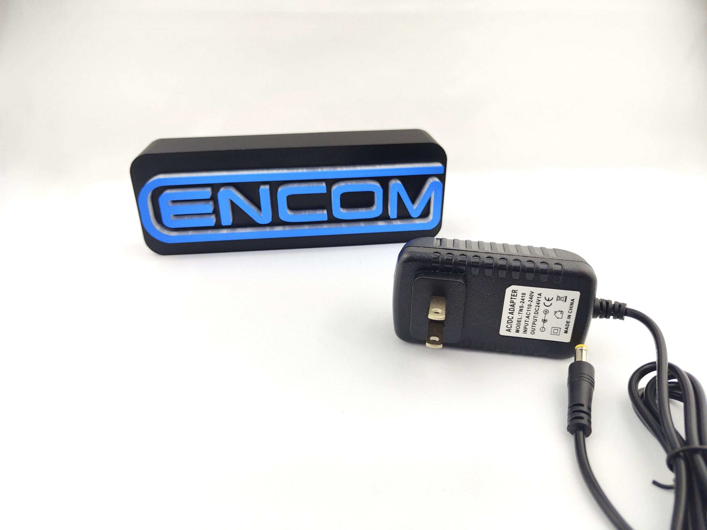 Encom Corporation Logo LED Lamp – 3D Printed Tron‑inspired Lightbox Sign, Iconic Sci‑Fi Desk Decor & Gift for Movie Fans, Gamers - 3DEvricPrinting