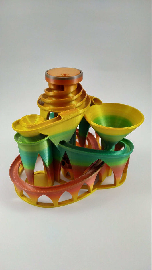 Infinite Marble Machine with Triple lift & Triple track Huge Table Game 3D Printed - 3DEvricPrinting