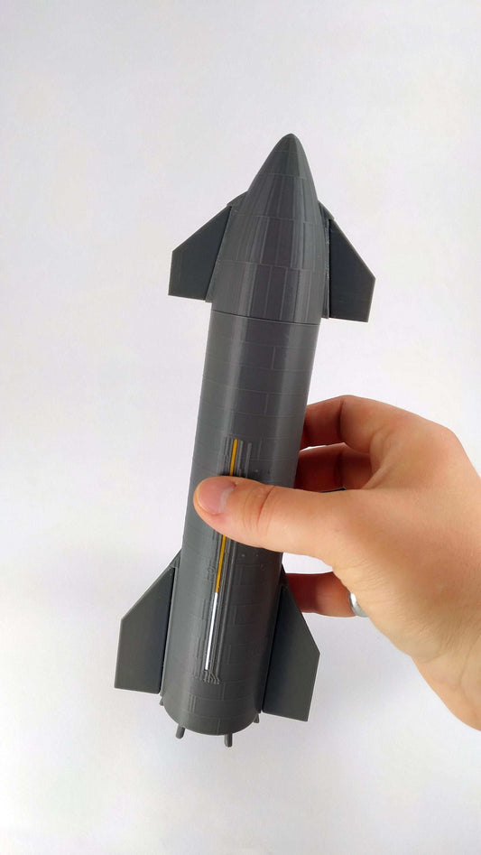 SpaceX Starship SN9 Rocket Model – 1:200 Scale Highly Detailed Collectible with Display Stand - 3DEvricPrinting