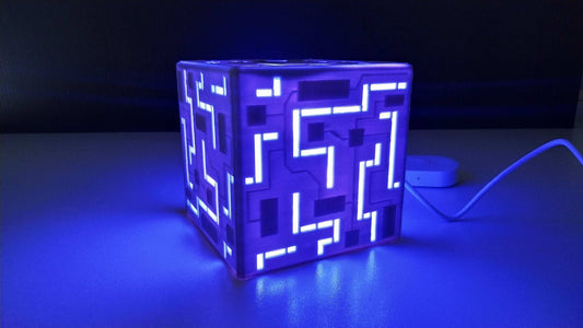 The Alien Cube Multicolor LED USB Table Lamp 3D Printed - 3DEvricPrinting