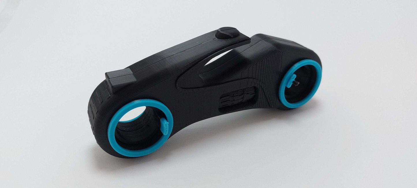Tron Legacy Light Cycle 3D Printed Model – 5th Generation Dual Color Sci-Fi Motorcycle Replica - 3DEvricPrinting