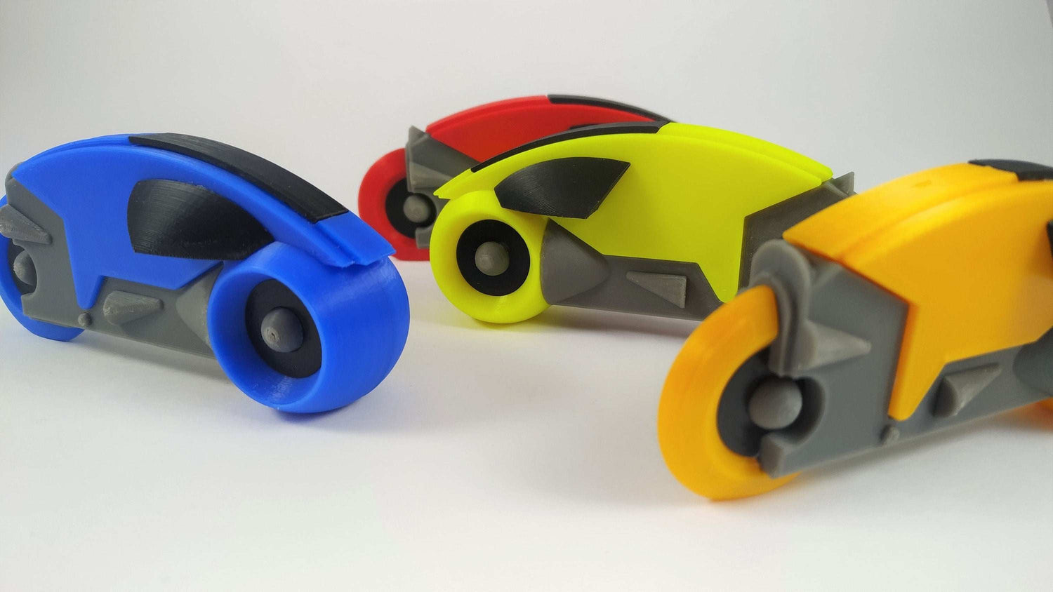 Tron Lightcycle 1982 Model Kit: 3D Printed Prop, 4-Piece Set - 3DEvricPrinting