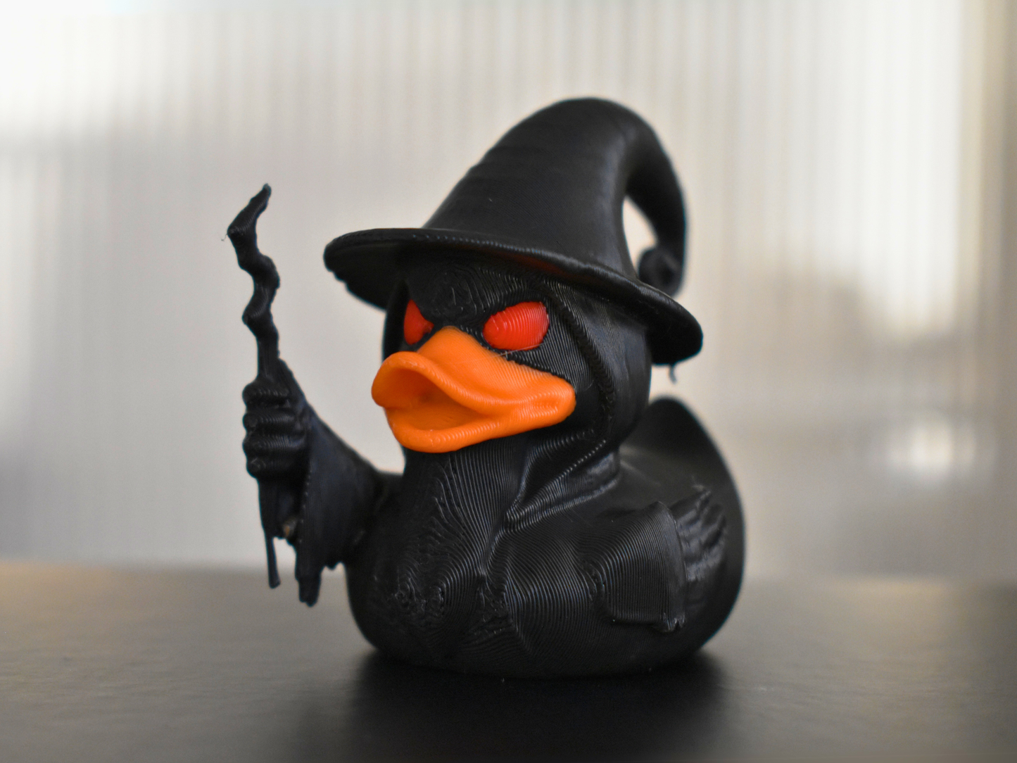 Wizard Duck 3D Printed Magic Caster Figurine