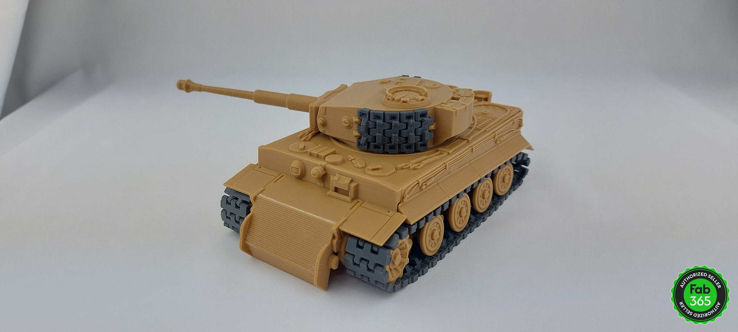 3D Printed Tiger-I Tank Model: WWII Replica, 1/48 Scale - 3DEvricPrinting