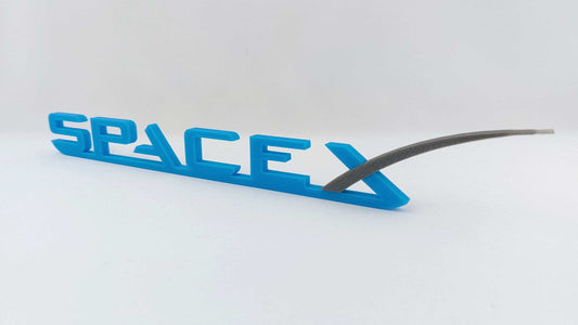 SpaceX Logo 3D Printed Sign – Collectible SpaceX Emblem for Fans - 3DEvricPrinting