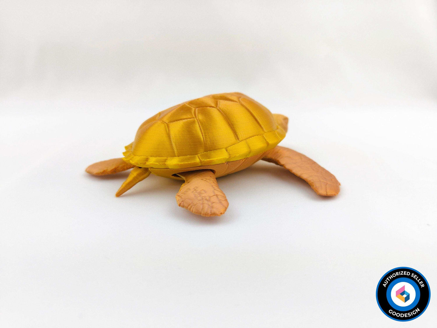 3D Printed Flexi Sea Turtle: Articulated Ocean Animal Toy, Desk Decor - 3DEvricPrinting