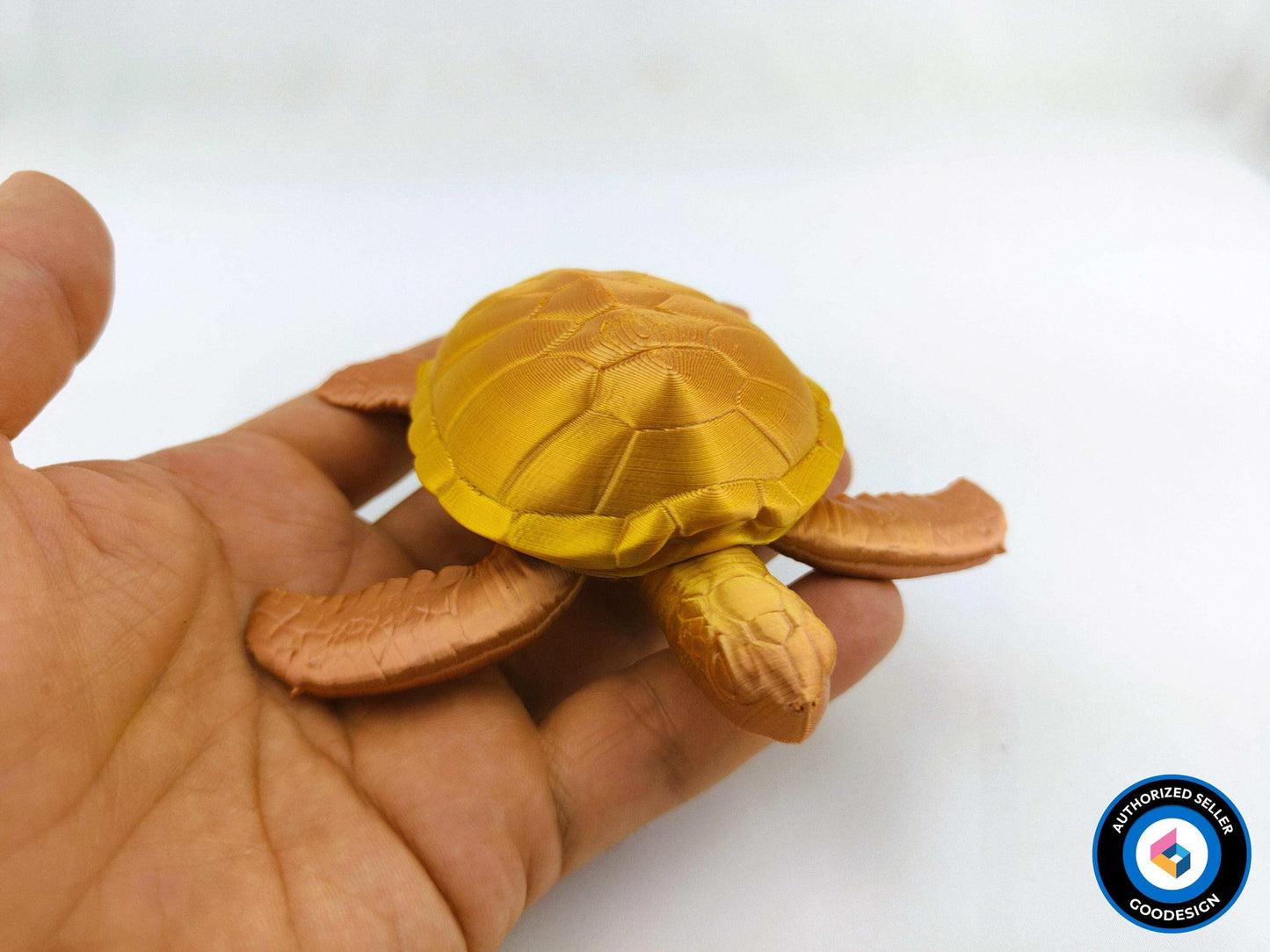 3D Printed Flexi Sea Turtle: Articulated Ocean Animal Toy, Desk Decor - 3DEvricPrinting