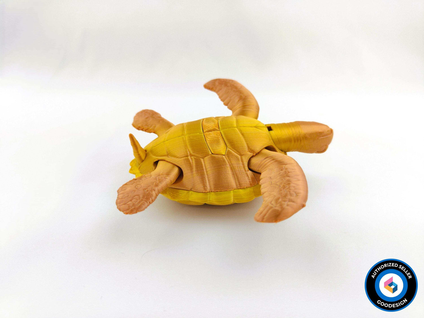 3D Printed Flexi Sea Turtle: Articulated Ocean Animal Toy, Desk Decor - 3DEvricPrinting