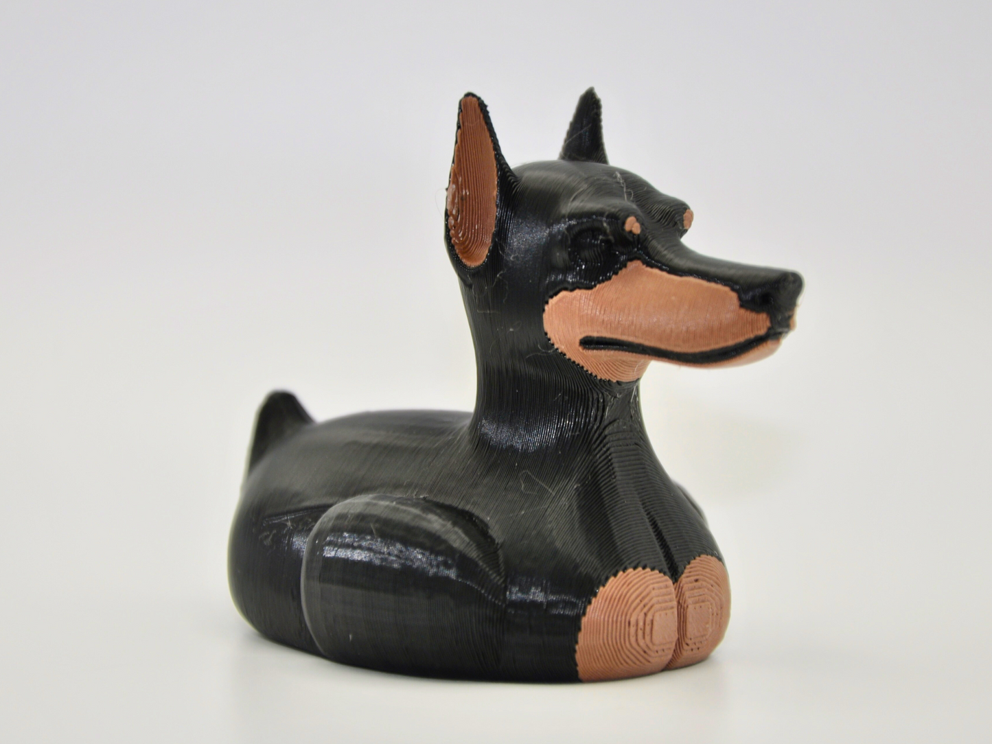 Doberman Duck 3D Printed Elegant Guardian Figurine