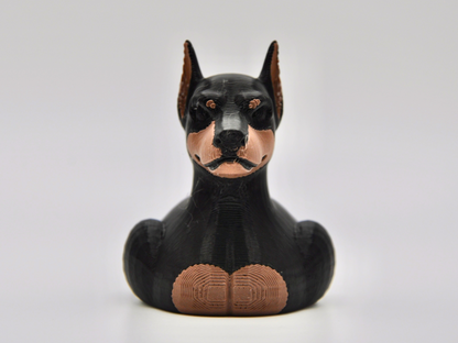 Doberman Duck 3D Printed Elegant Guardian Figurine