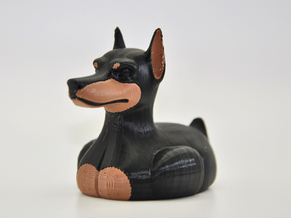 Doberman Duck 3D Printed Elegant Guardian Figurine