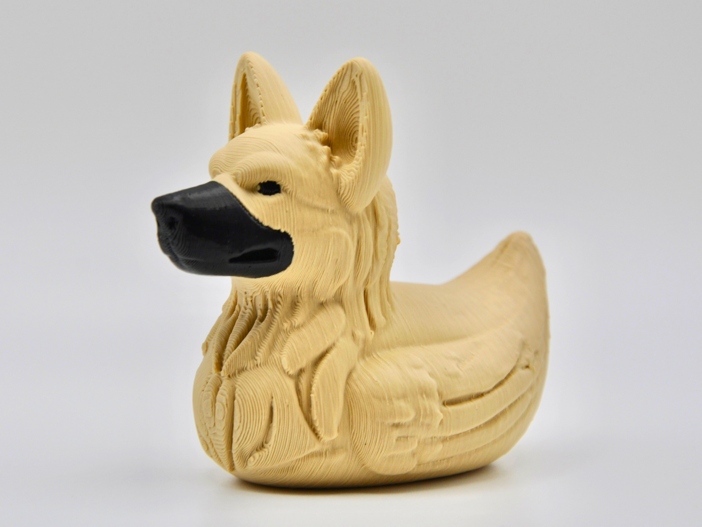 German Shepherd Duck 3D Printed Working Dog Figurine