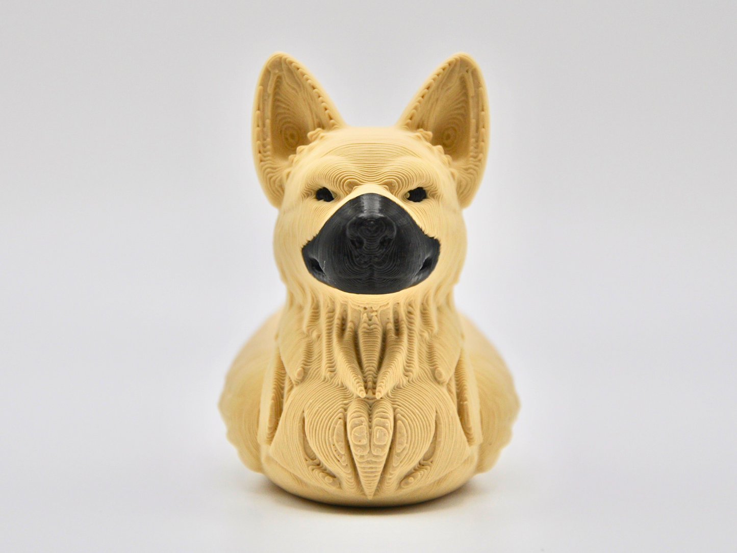 German Shepherd Duck 3D Printed Working Dog Figurine