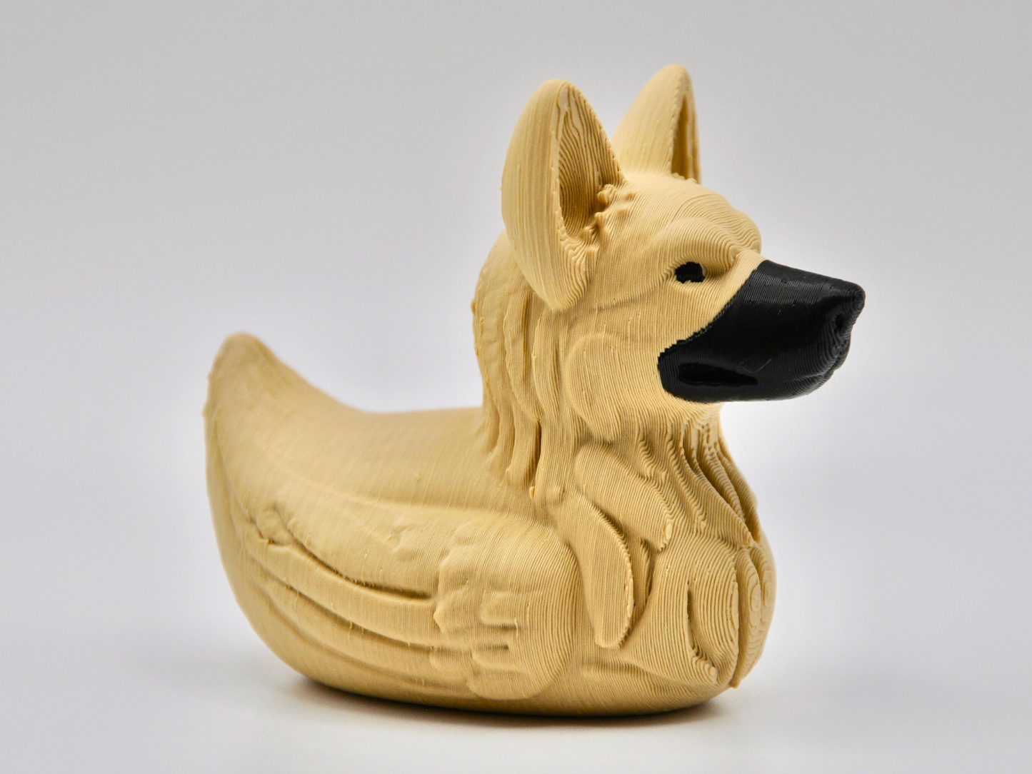 German Shepherd Duck 3D Printed Working Dog Figurine