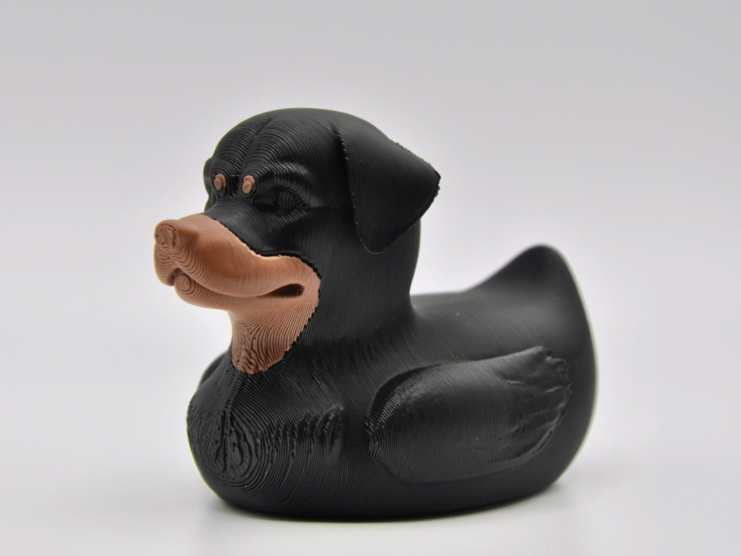 Rottweiler Duck 3D Printed Guard Dog Figurine