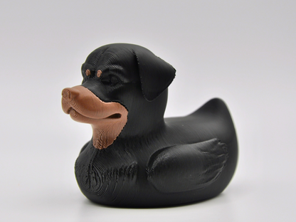 Rottweiler Duck 3D Printed Guard Dog Figurine