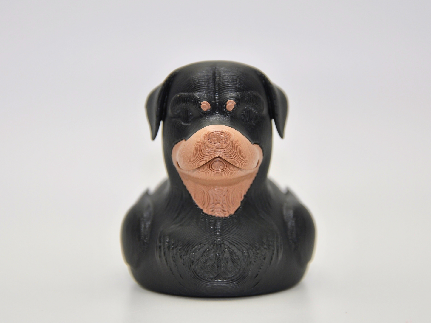 Rottweiler Duck 3D Printed Guard Dog Figurine