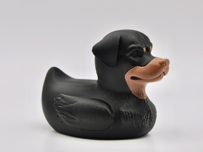 Rottweiler Duck 3D Printed Guard Dog Figurine