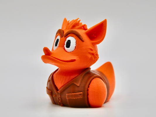Crash Bandicoot Duck 3D Printed Marsupial Mayhem Figurine