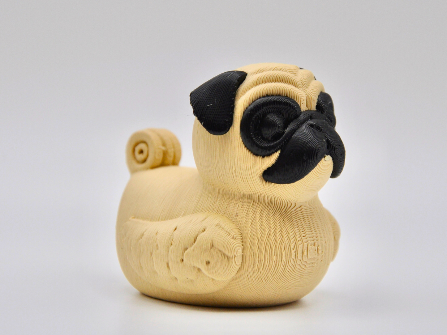 Pug Duck 3D Printed Comical Canine Figurine