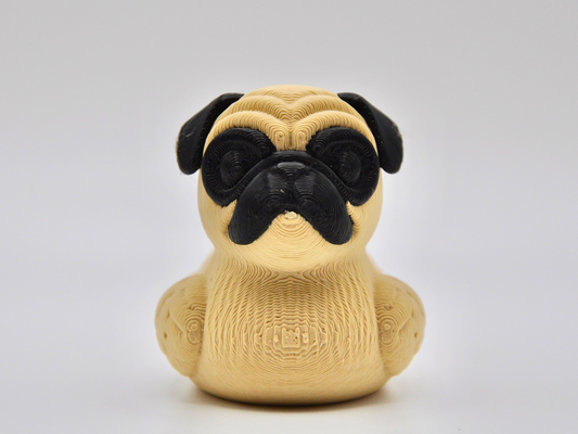 Pug Duck 3D Printed Comical Canine Figurine