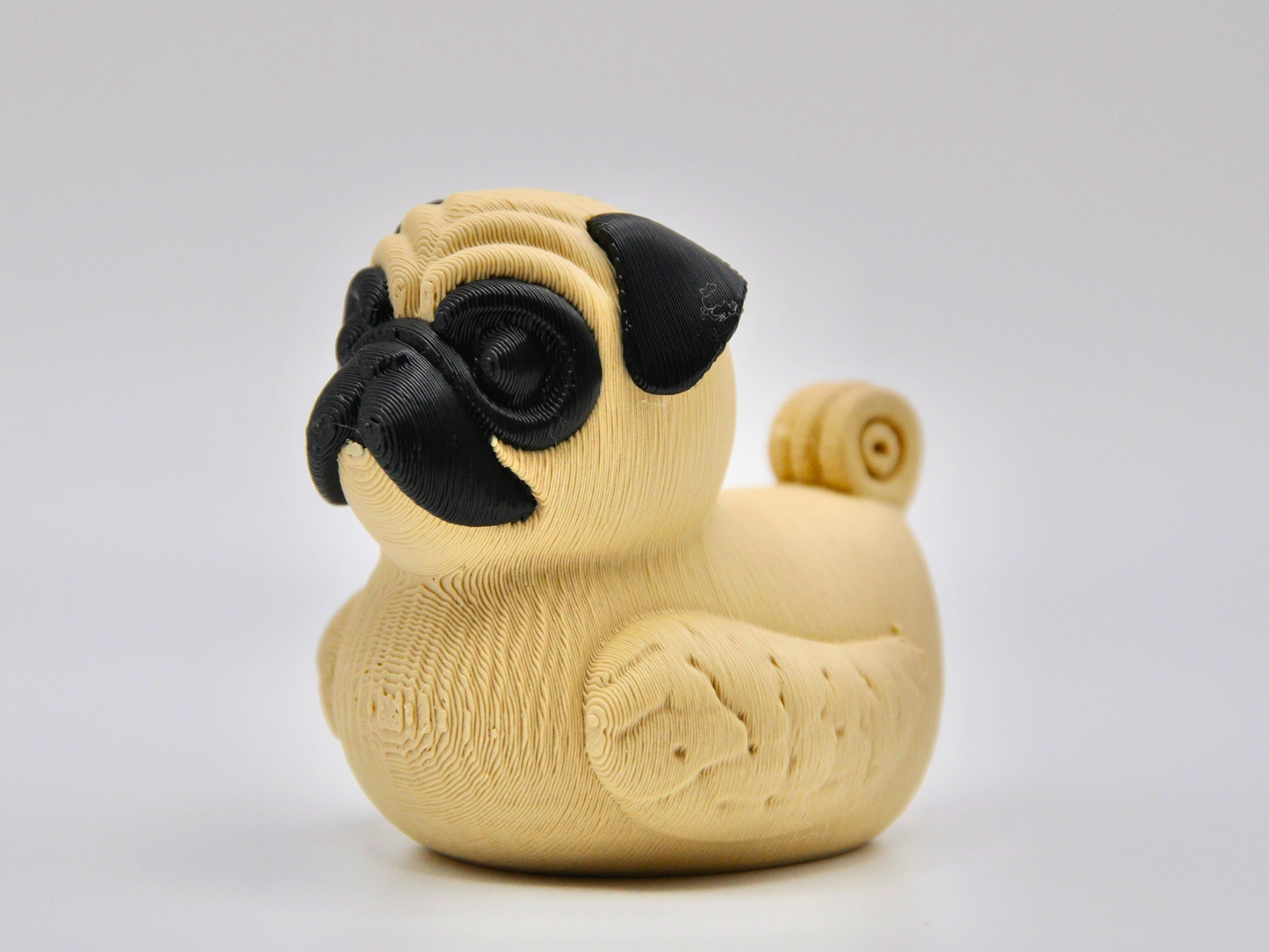 Pug Duck 3D Printed Comical Canine Figurine