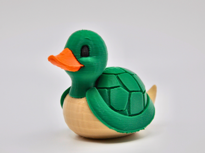 Turtle Duck 3D Printed Shelled Reptile Figurine