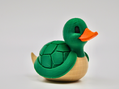 Turtle Duck 3D Printed Shelled Reptile Figurine
