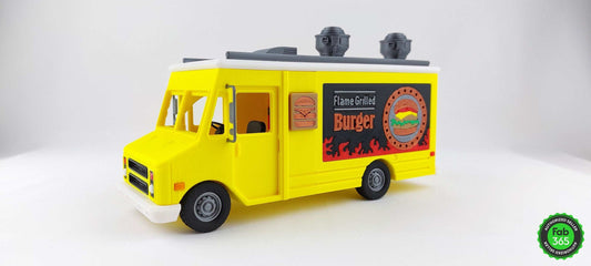 3D Printed Burger Food Truck Model: Collectible 1/48 Scale Replica - 3DEvricPrinting