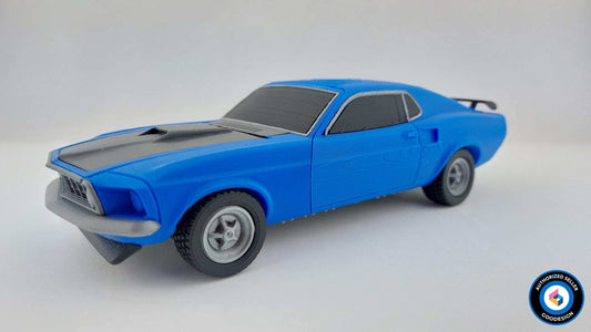 3D Printed Ford Mustang Mach-1 Replica: 1/38 Scale Muscle Car Model - 3DEvricPrinting