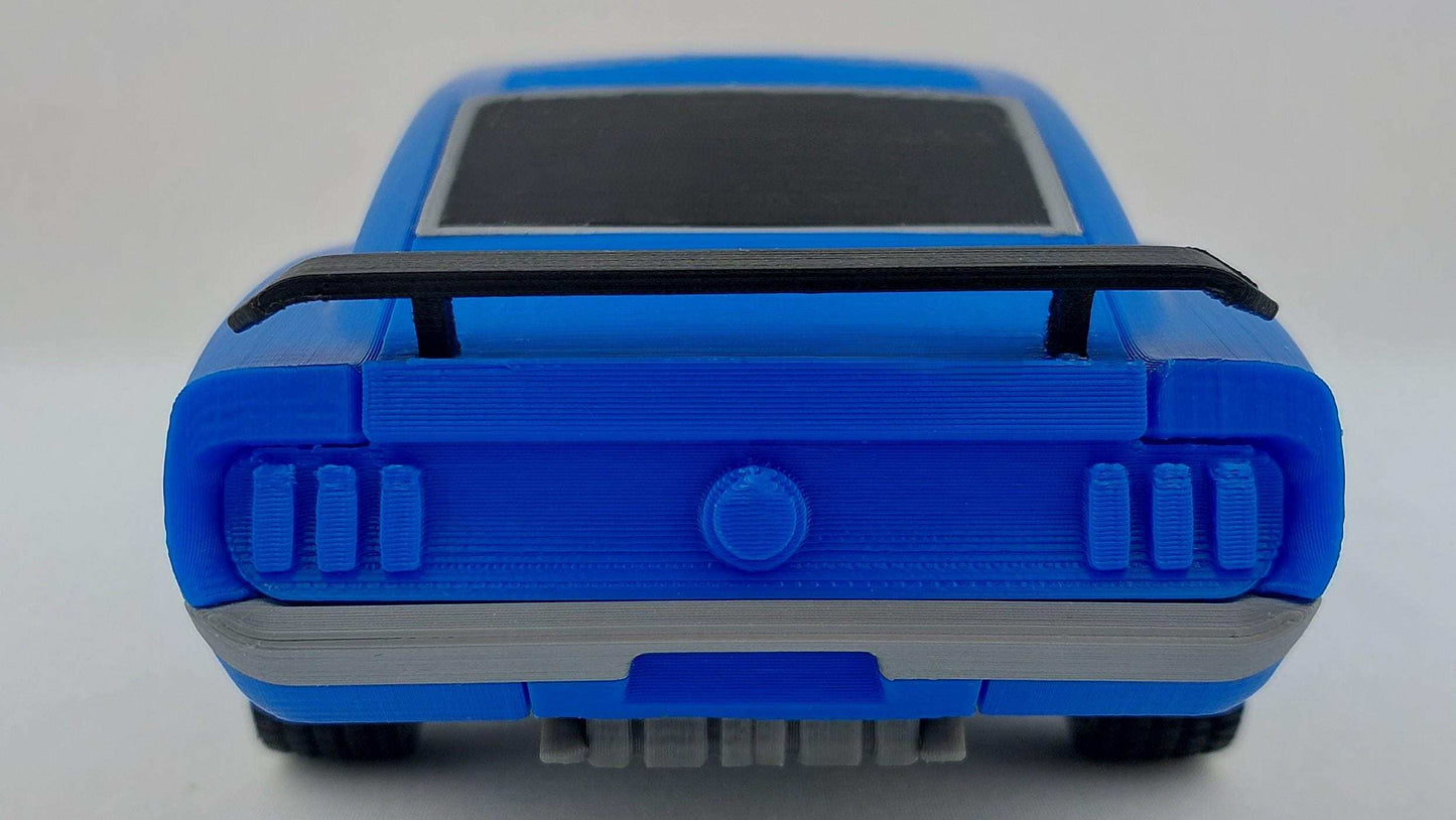 3D Printed Ford Mustang Mach-1 Replica: 1/38 Scale Muscle Car Model - 3DEvricPrinting