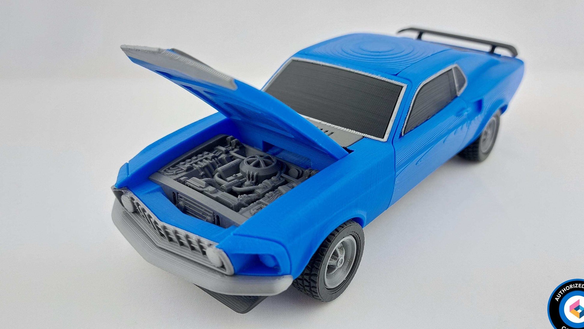 3D Printed Ford Mustang Mach-1 Replica: 1/38 Scale Muscle Car Model - 3DEvricPrinting
