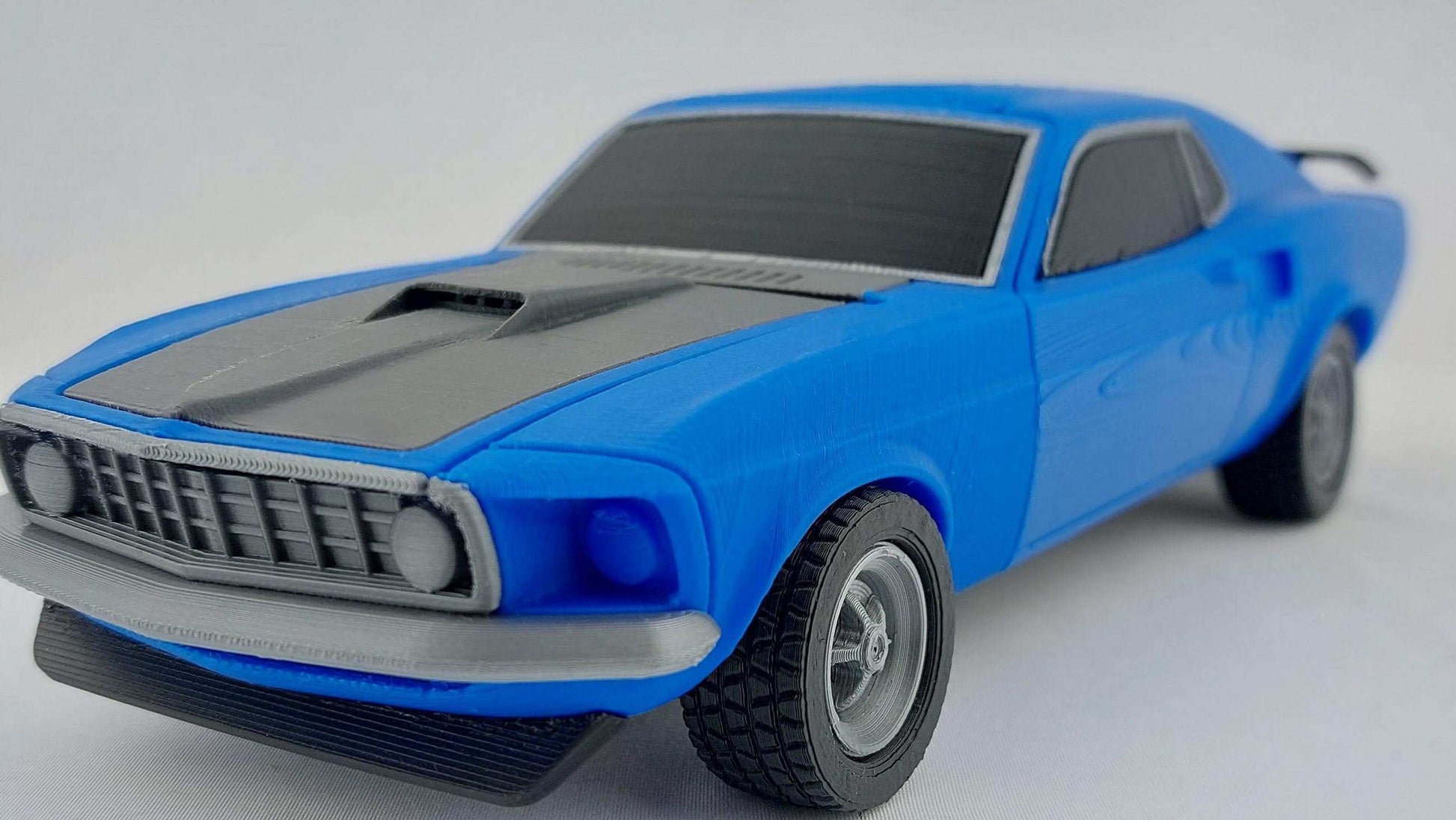 3D Printed Ford Mustang Mach-1 Replica: 1/38 Scale Muscle Car Model - 3DEvricPrinting