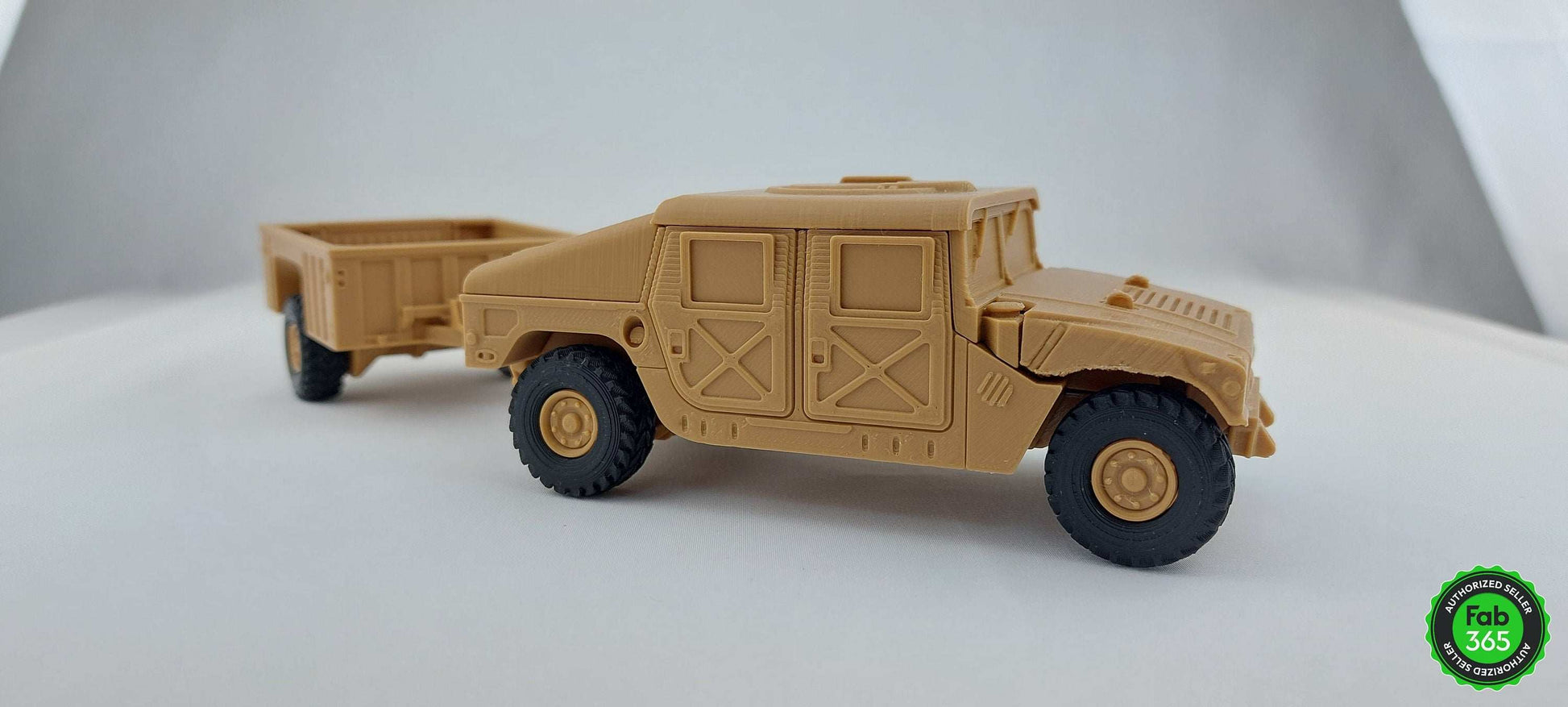 3D Printed Humvee Model 1/35 Scale with Optional Trailer - 3DEvricPrinting