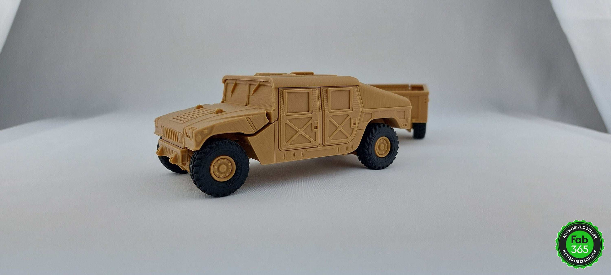 3D Printed Humvee Model 1/35 Scale with Optional Trailer - 3DEvricPrinting