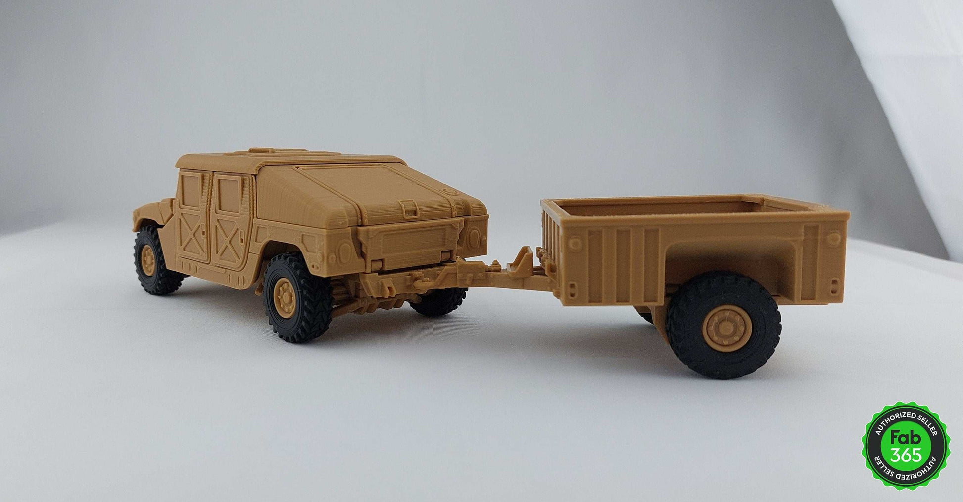 3D Printed Humvee Model 1/35 Scale with Optional Trailer - 3DEvricPrinting