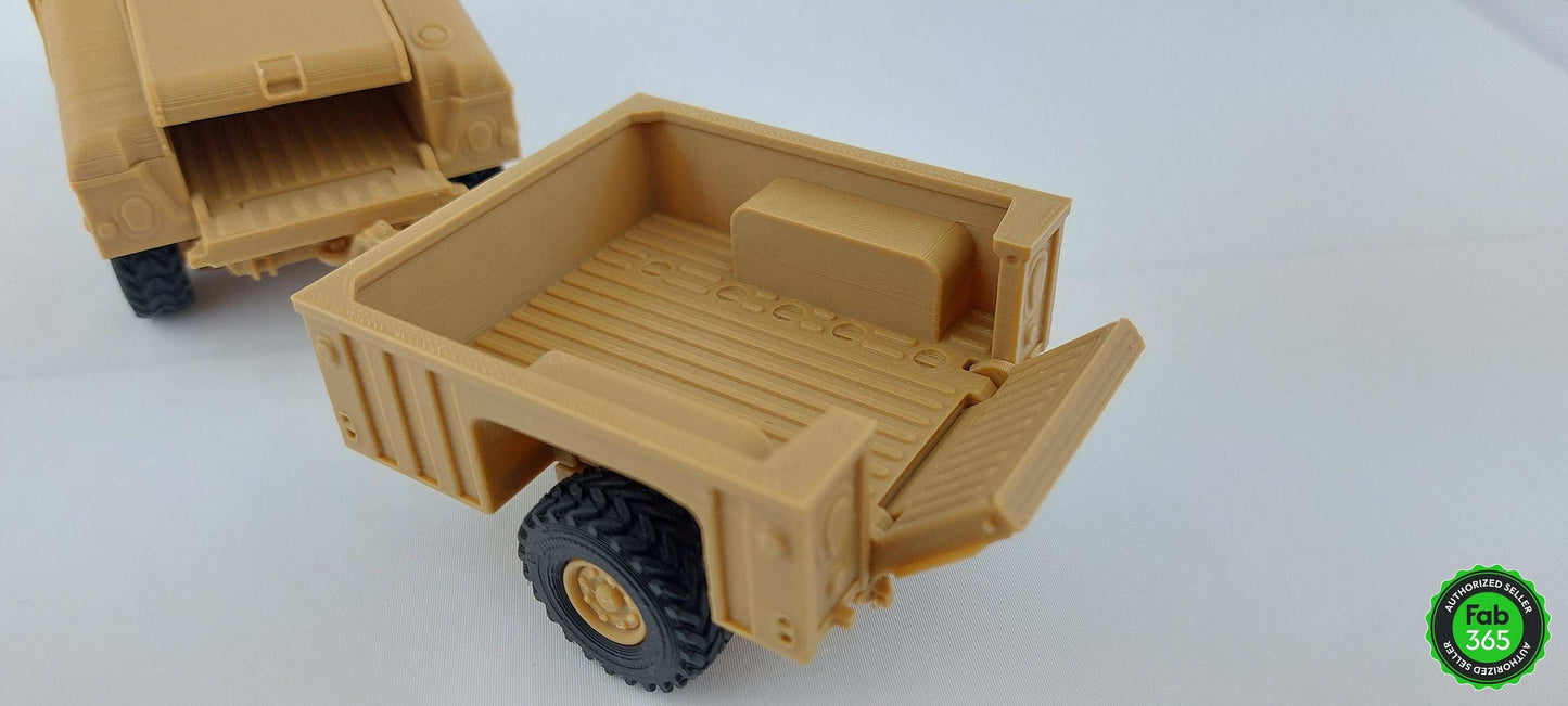 3D Printed Humvee Model 1/35 Scale with Optional Trailer - 3DEvricPrinting